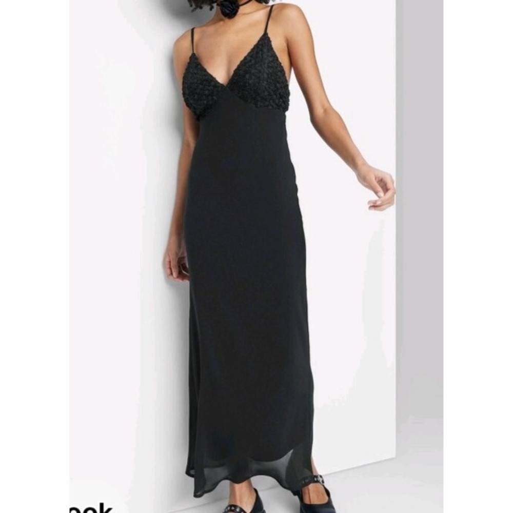 Women's Sleeveless Rosette Cup Maxi Dress - Wild Fable Black XL